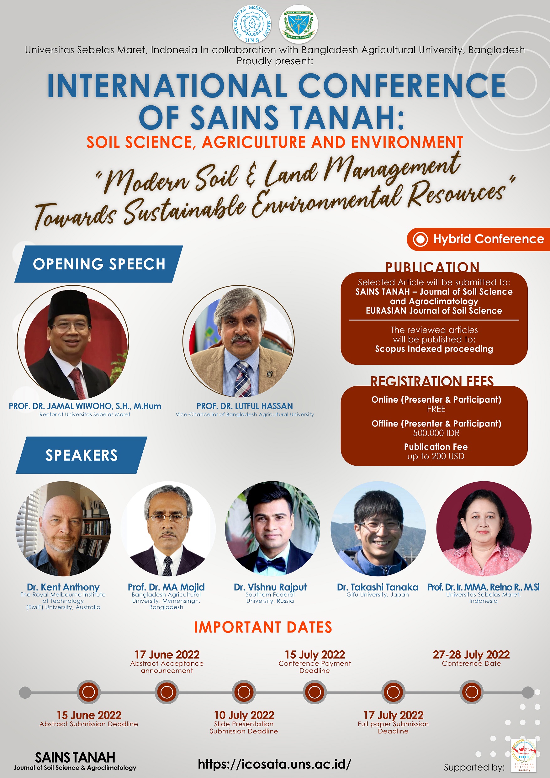 Universitas Sebelas Maret - Bangladesh Agricultural University collaborative conference on 27-28 July 2022